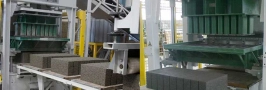 2 examples of automatic concrete block making machines